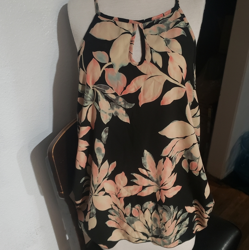 Floral Print Chiffon Tank
